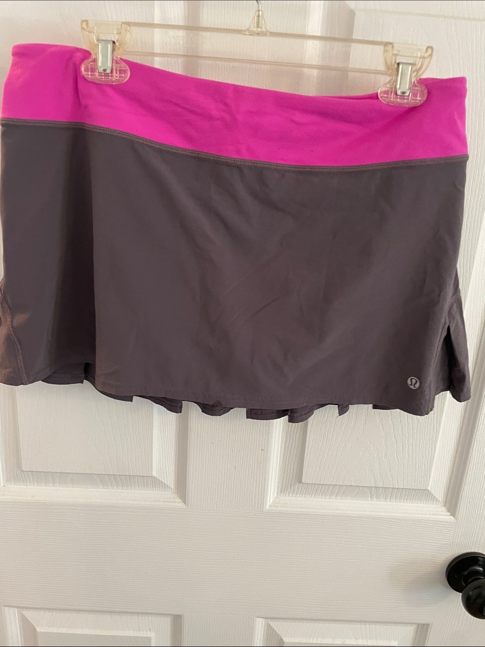 lululemon athletica Gray Skort with Bright Pink Waistband